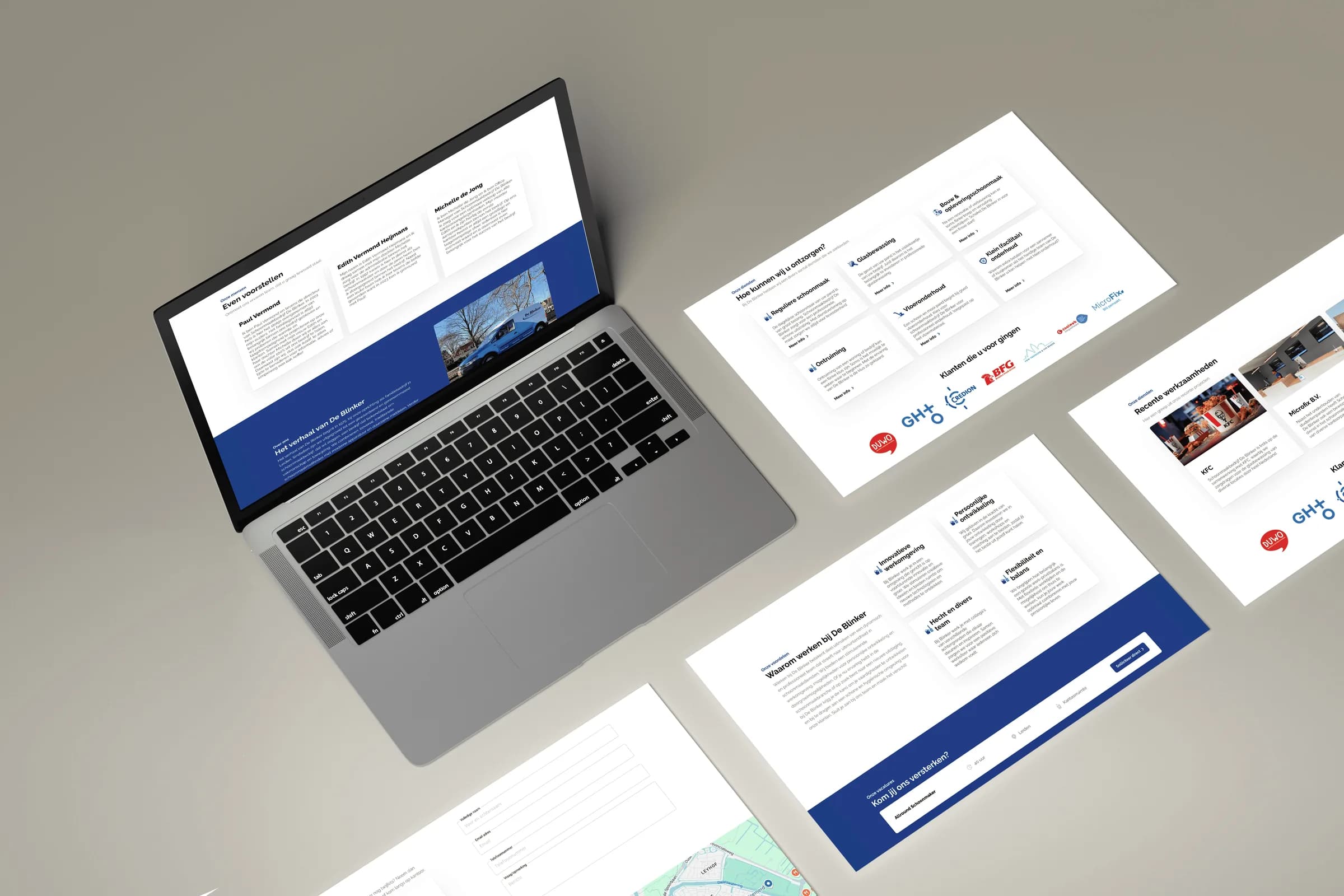 De Blinker branding materials