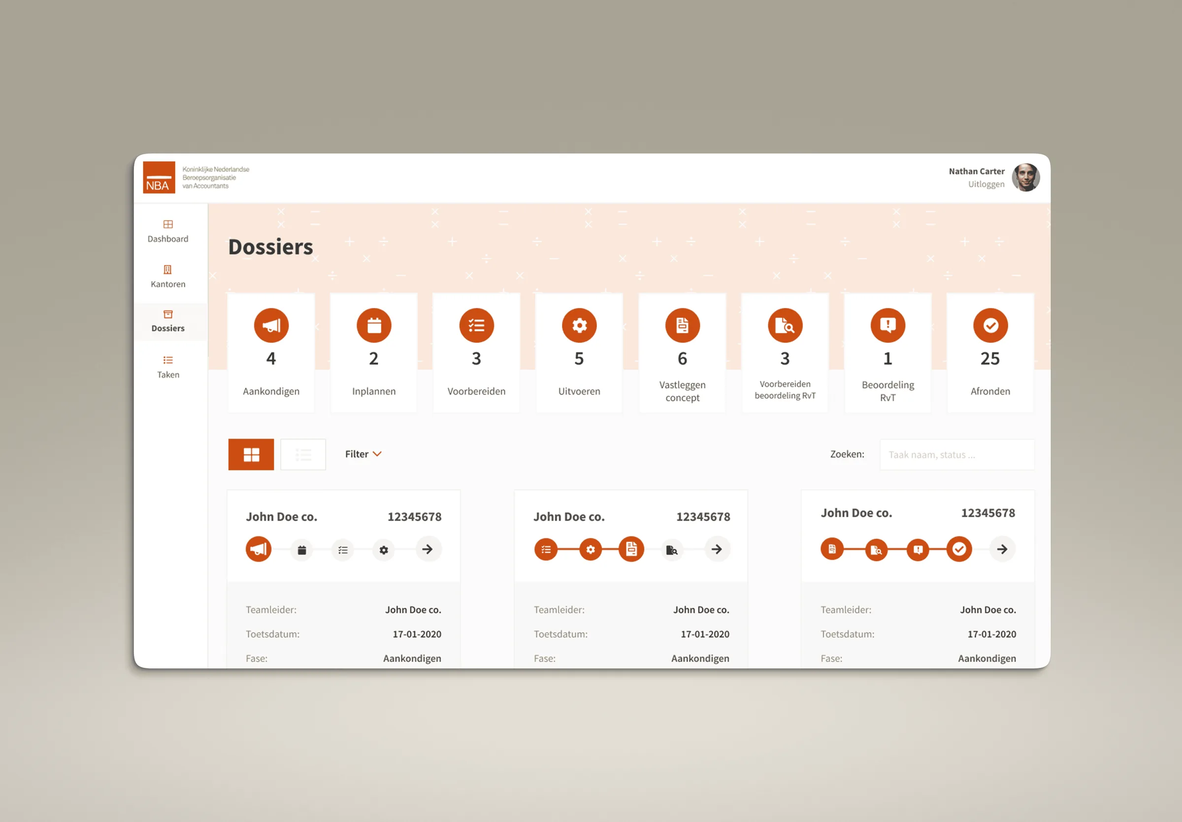 NBA interactive prototype and user flow