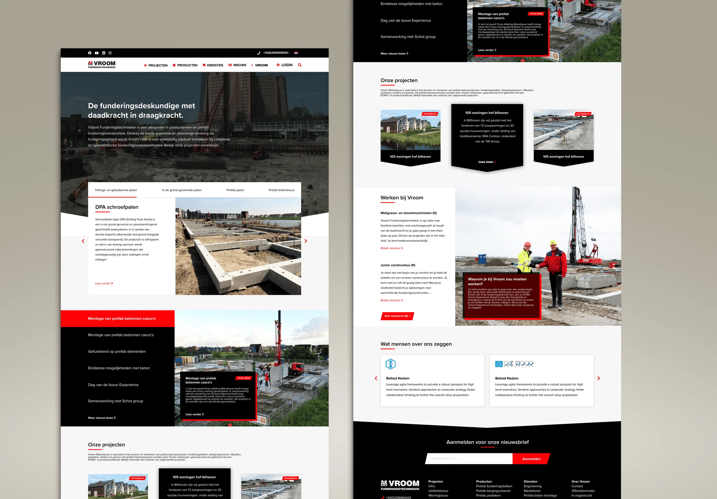 Vroom website redesign wireframes