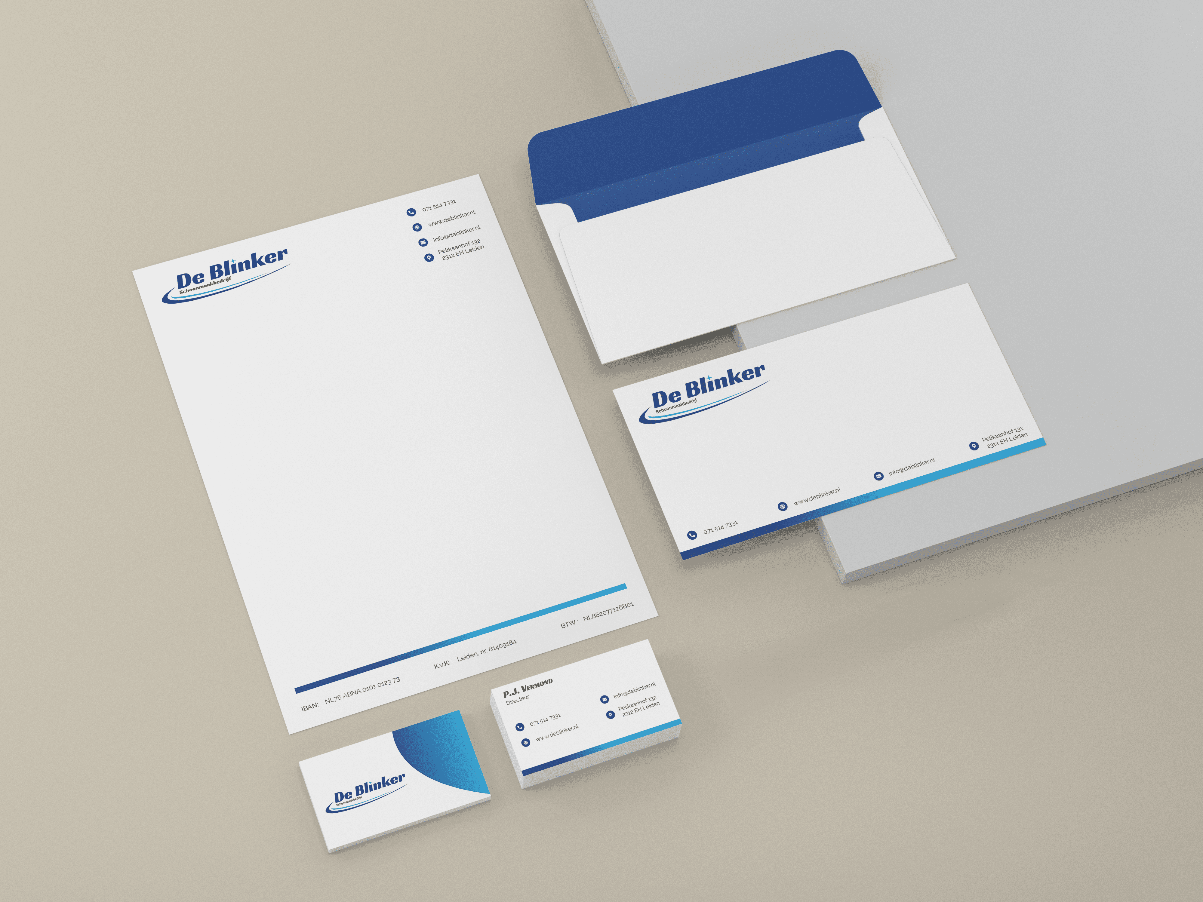 De Blinker business card design