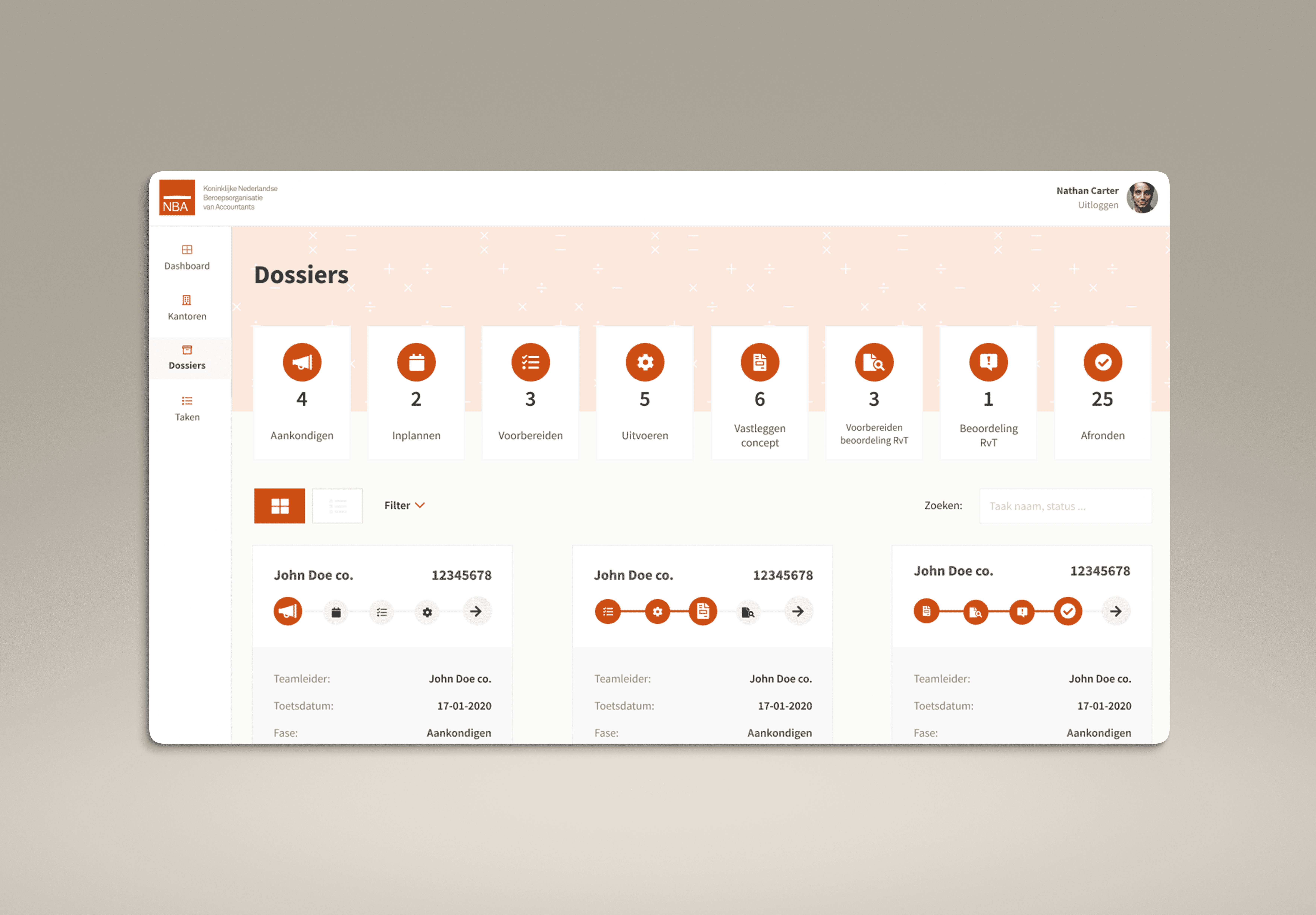 NBA interactive prototype and user flow