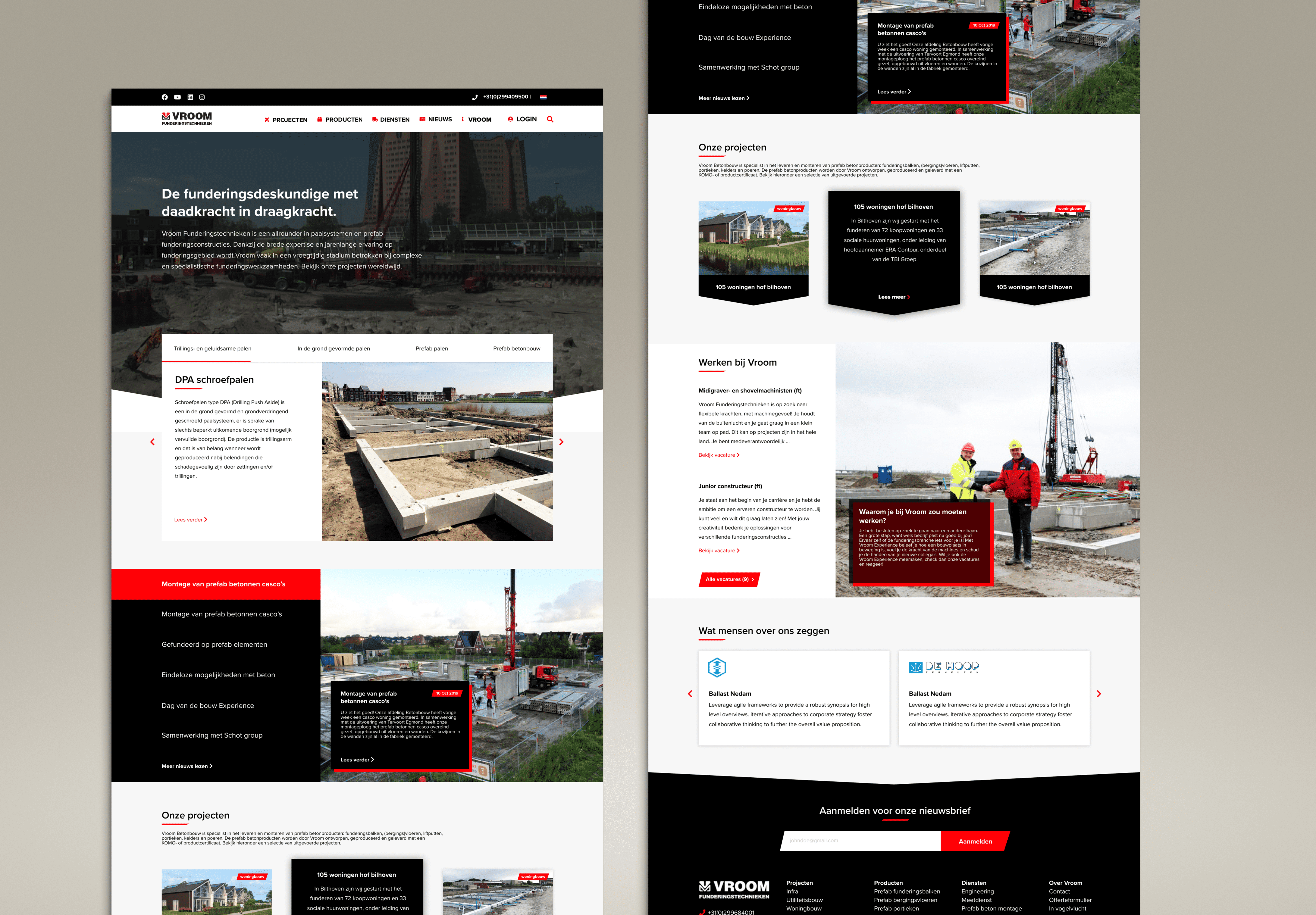 Vroom website redesign wireframes